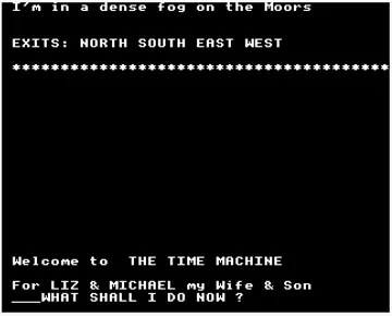 Mysterious Adventures - TimeMachine (1986)(Adventure Soft U.K. Ltd.) screen shot game playing